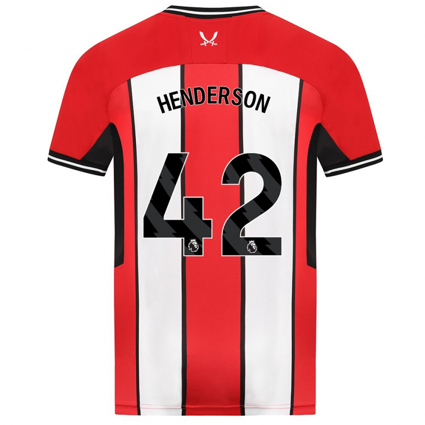 Criança Camisola Peyton Henderson #42 Vermelho Principal 2023/24 Camisa Brasil