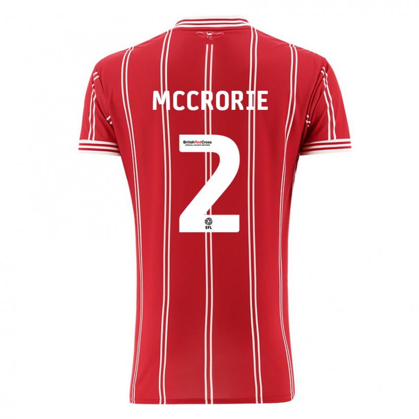 Criança Camisola Ross Mccrorie #2 Vermelho Principal 2023/24 Camisa Brasil