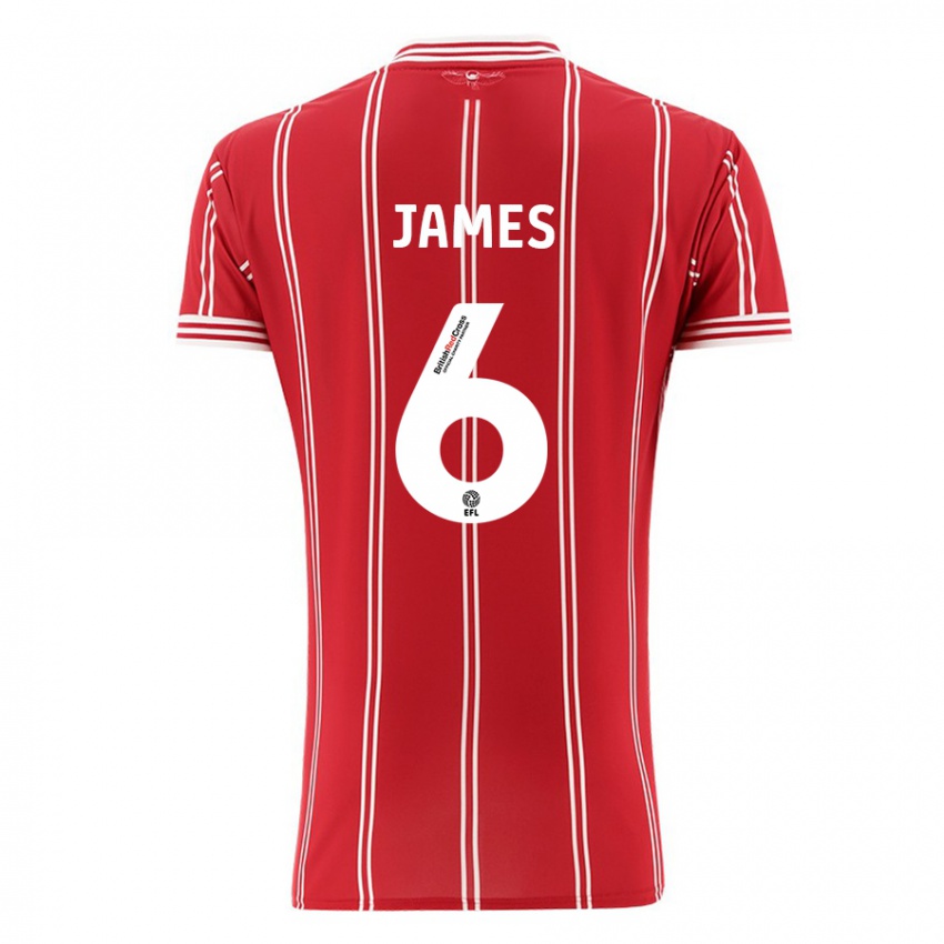 Criança Camisola Matty James #6 Vermelho Principal 2023/24 Camisa Brasil