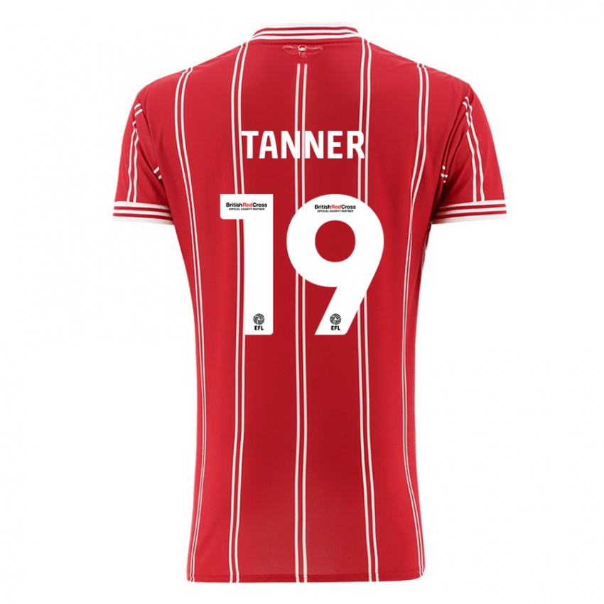 Criança Camisola George Tanner #19 Vermelho Principal 2023/24 Camisa Brasil