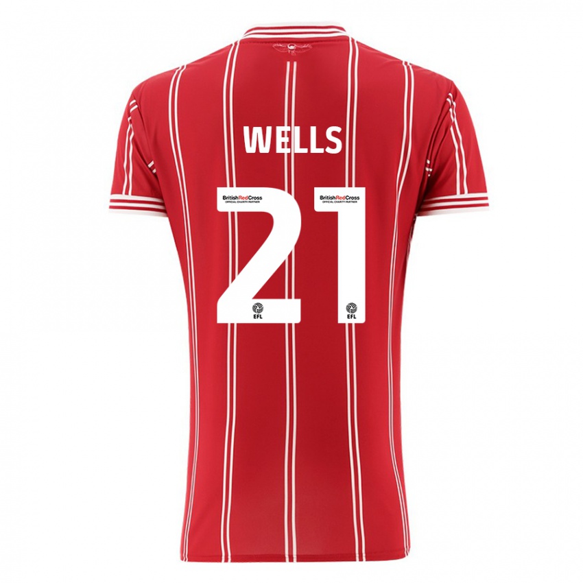 Criança Camisola Nahki Wells #21 Vermelho Principal 2023/24 Camisa Brasil