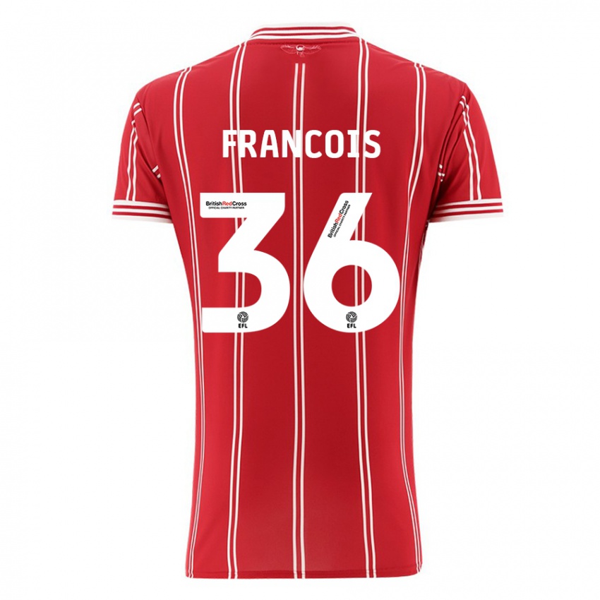 Criança Camisola Marlee Francois #36 Vermelho Principal 2023/24 Camisa Brasil