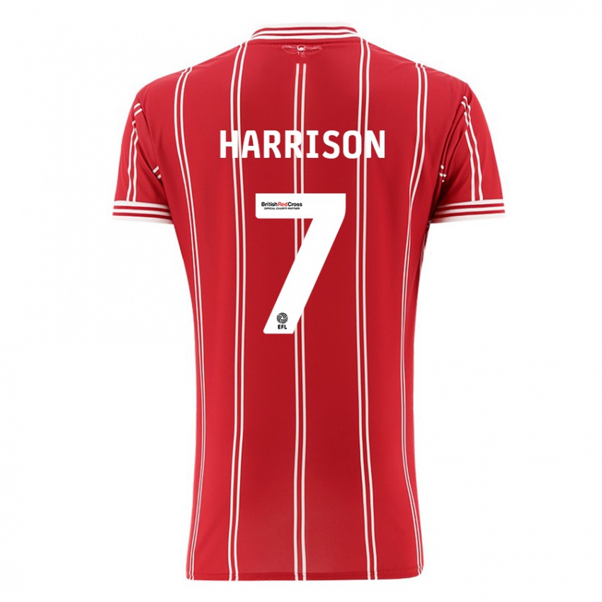 Criança Camisola Abi Harrison #7 Vermelho Principal 2023/24 Camisa Brasil