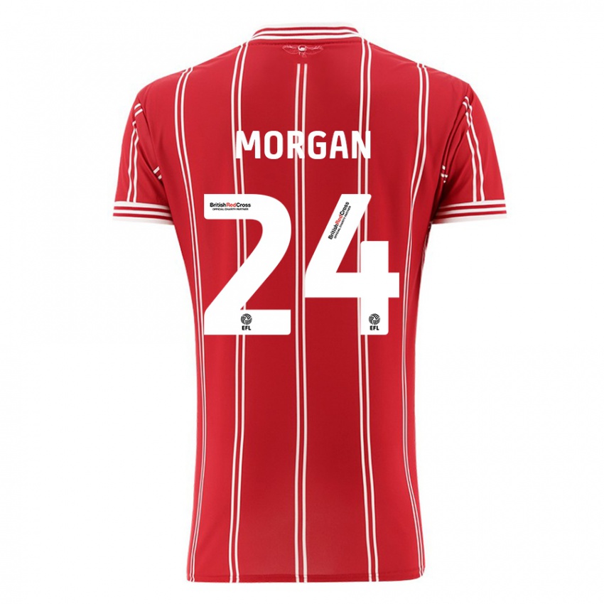 Criança Camisola Ffion Morgan #24 Vermelho Principal 2023/24 Camisa Brasil