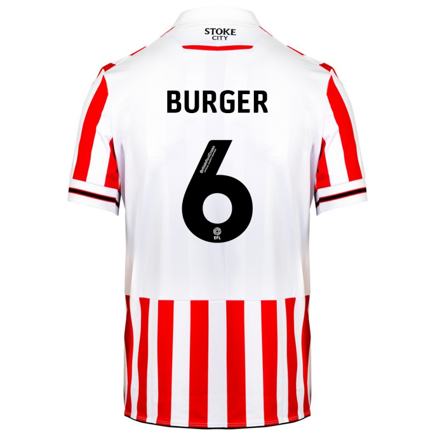 Criança Camisola Wouter Burger #6 Vermelho Branco Principal 2023/24 Camisa Brasil