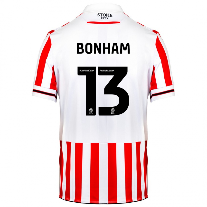 Criança Camisola Jack Bonham #13 Vermelho Branco Principal 2023/24 Camisa Brasil