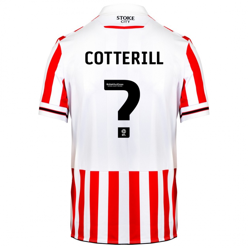 Criança Camisola Alex Cotterill #0 Vermelho Branco Principal 2023/24 Camisa Brasil