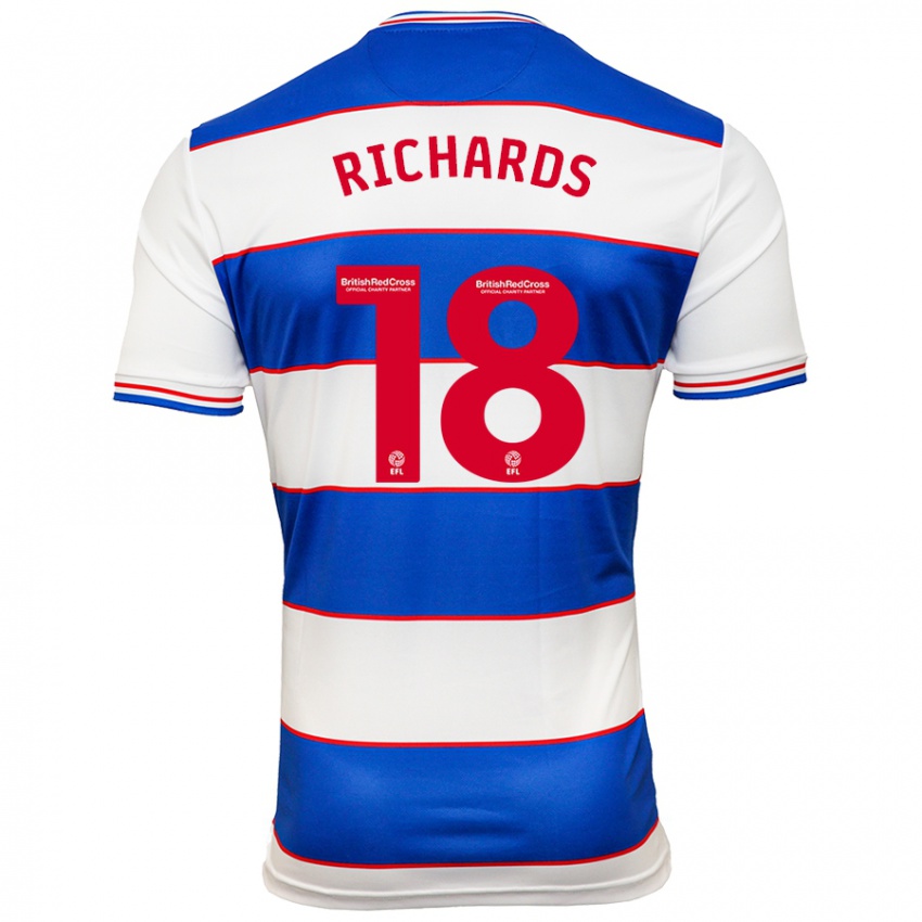 Criança Camisola Taylor Richards #18 Branco Azul Principal 2023/24 Camisa Brasil