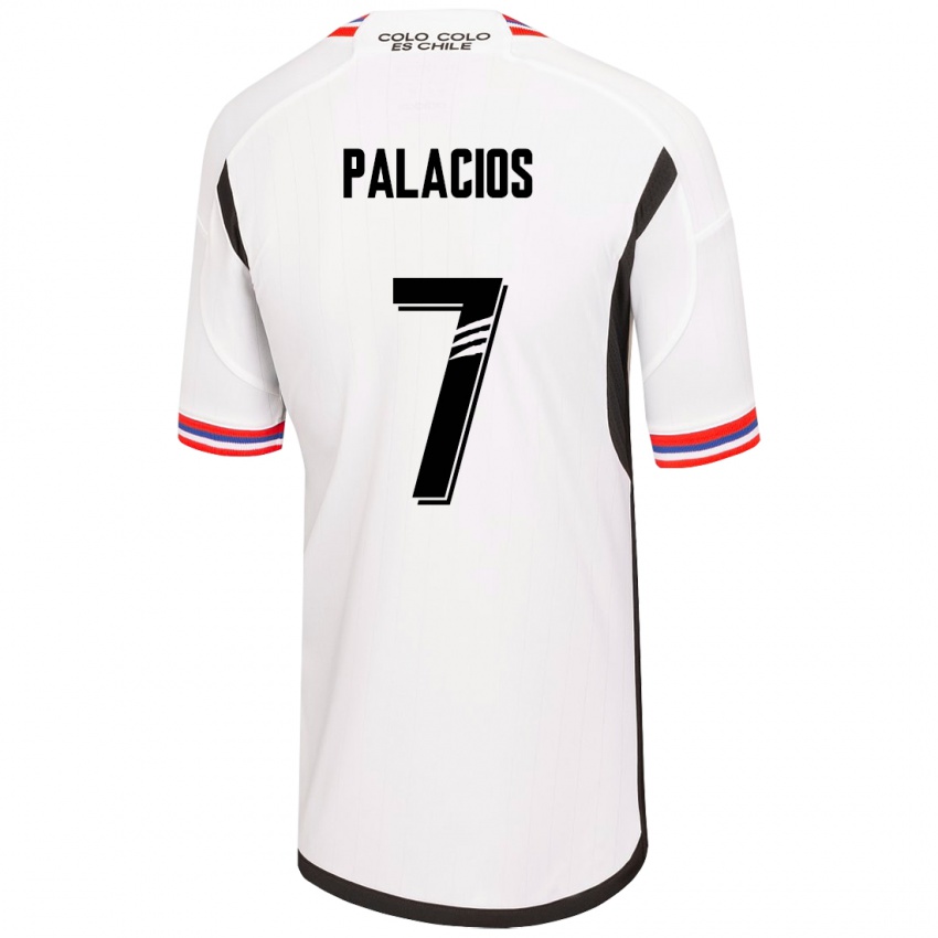 Criança Camisola Carlos Palacios #7 Branco Principal 2023/24 Camisa Brasil