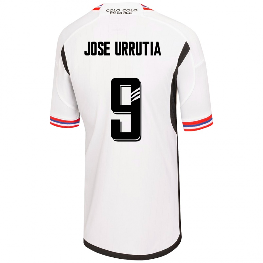 Criança Camisola María José Urrutia #9 Branco Principal 2023/24 Camisa Brasil