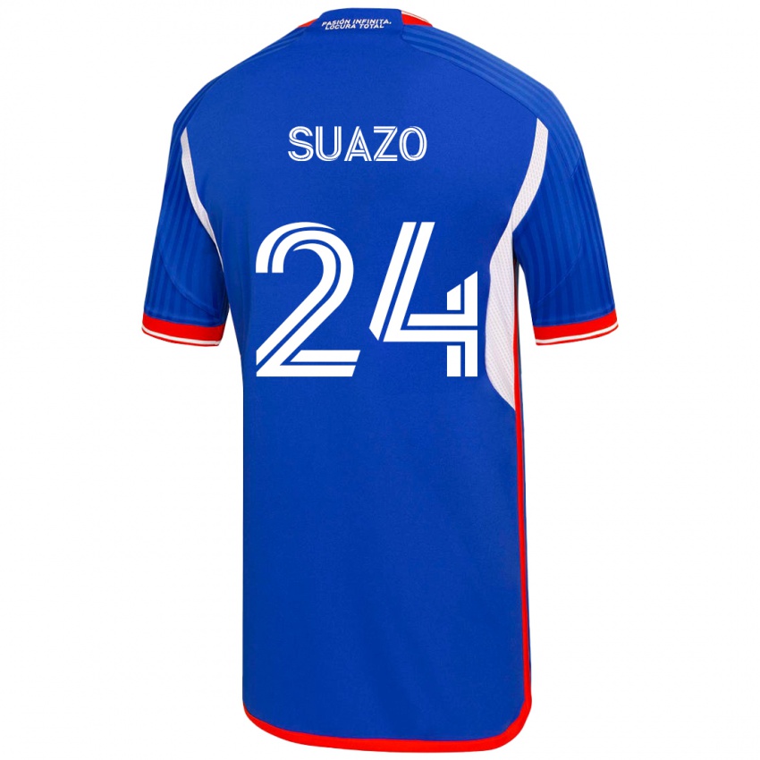 Criança Camisola Arantza Suazo #24 Azul Principal 2023/24 Camisa Brasil