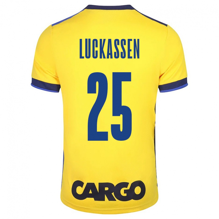 Criança Camisola Derrick Luckassen #25 Amarelo Principal 2023/24 Camisa Brasil