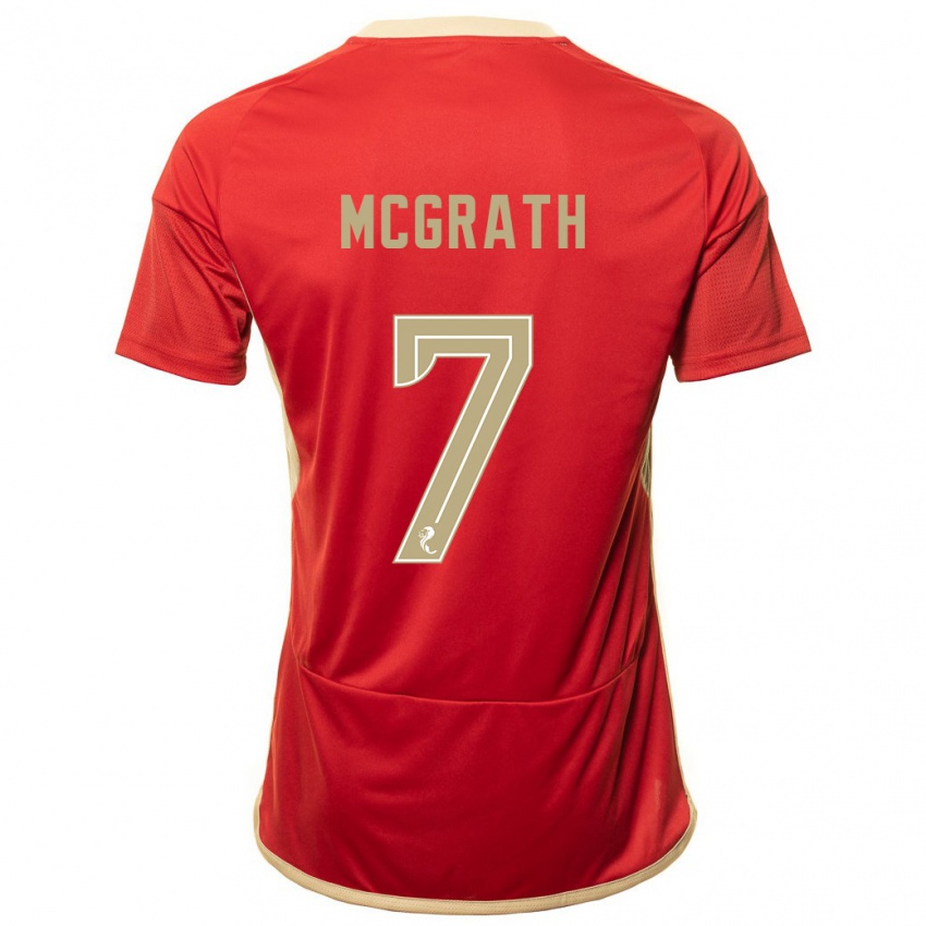 Criança Camisola Jamie Mcgrath #7 Vermelho Principal 2023/24 Camisa Brasil