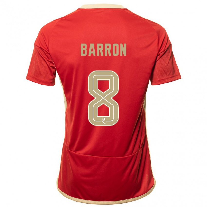 Criança Camisola Connor Barron #8 Vermelho Principal 2023/24 Camisa Brasil