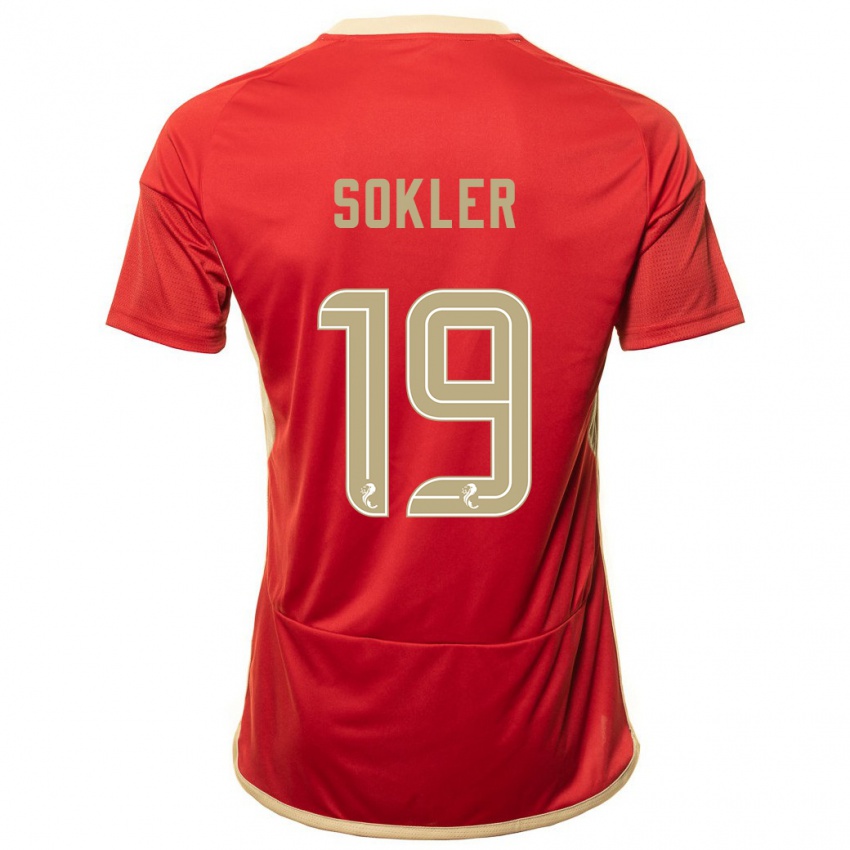 Criança Camisola Ester Sokler #19 Vermelho Principal 2023/24 Camisa Brasil