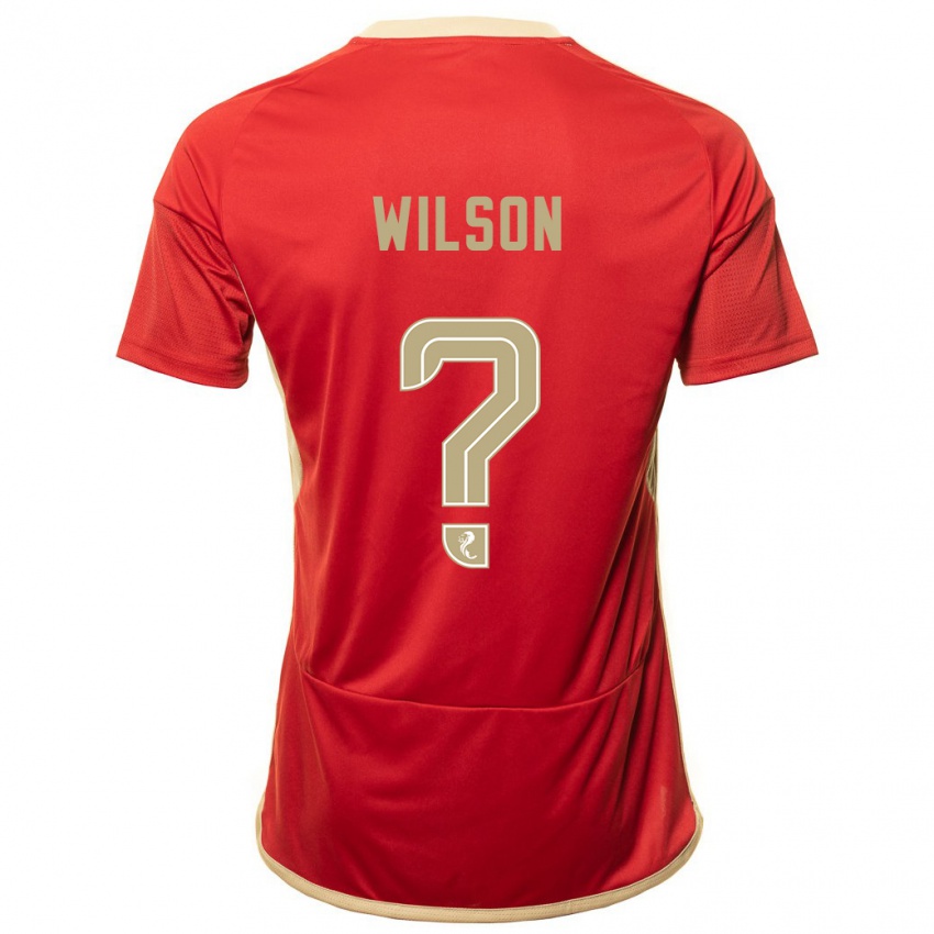 Criança Camisola Cameron Wilson #0 Vermelho Principal 2023/24 Camisa Brasil