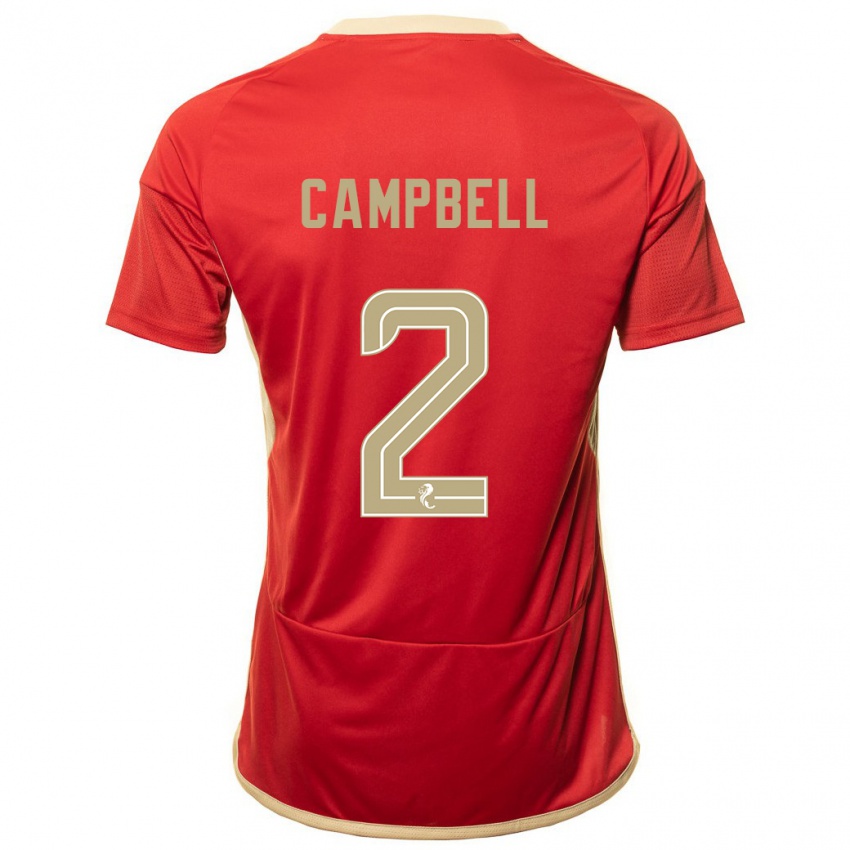 Criança Camisola Loren Campbell #2 Vermelho Principal 2023/24 Camisa Brasil