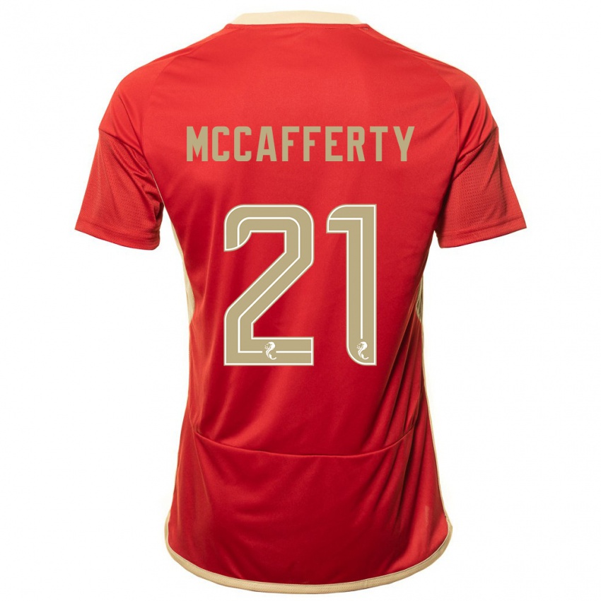 Criança Camisola Eirinn Mccafferty #21 Vermelho Principal 2023/24 Camisa Brasil