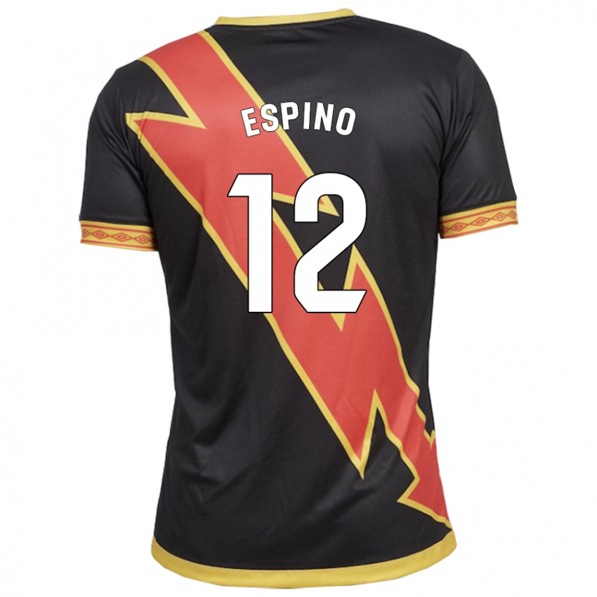 Criança Camisola Alfonso Espino #12 Preto Alternativa 2023/24 Camisa Brasil