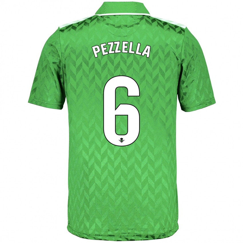 Criança Camisola Germán Pezzella #6 Verde Alternativa 2023/24 Camisa Brasil