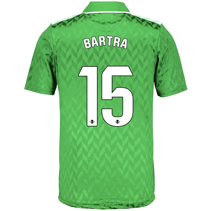 Criança Camisola Marc Bartra #15 Verde Alternativa 2023/24 Camisa Brasil