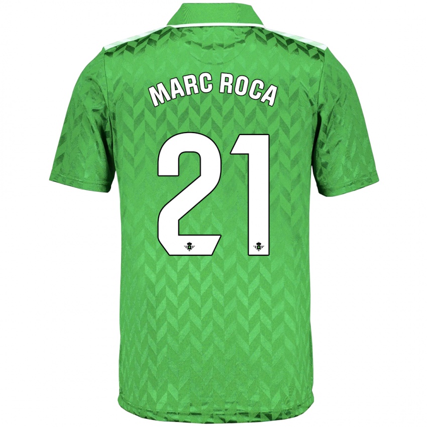 Criança Camisola Marc Roca #21 Verde Alternativa 2023/24 Camisa Brasil