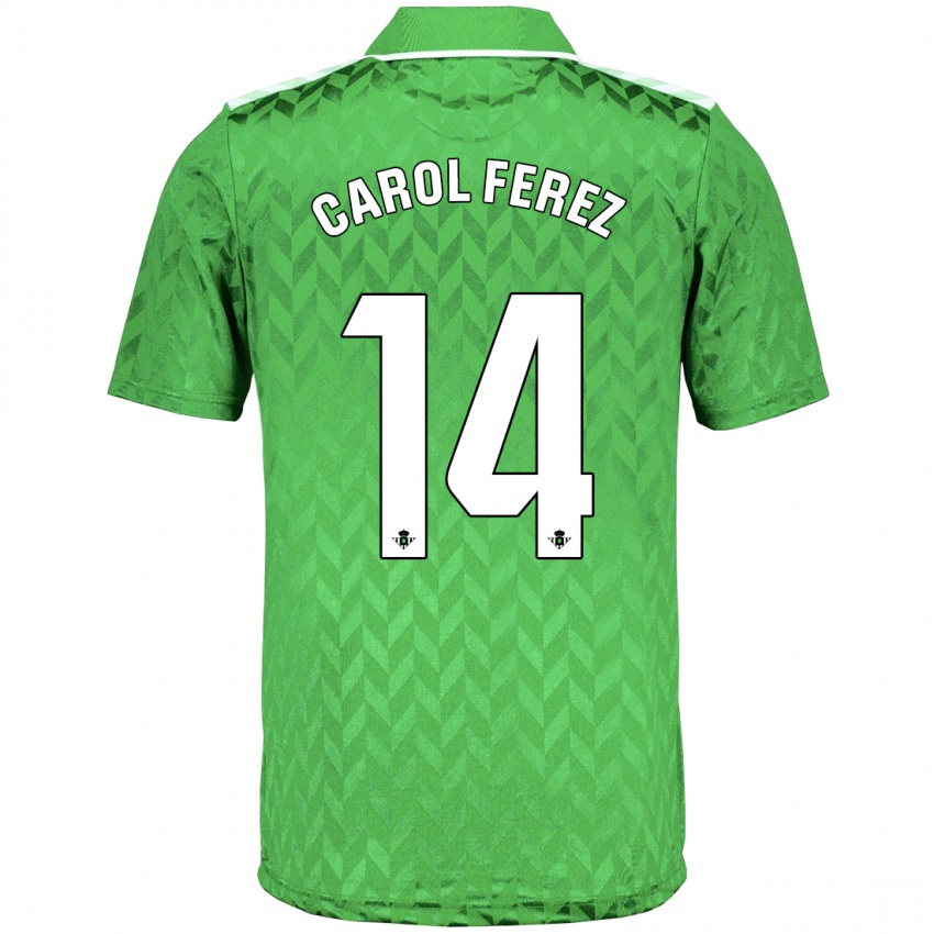 Criança Camisola Carolina Férez Méndez #14 Verde Alternativa 2023/24 Camisa Brasil