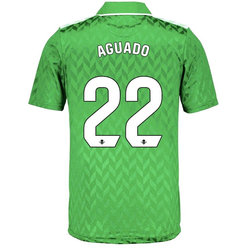 Criança Camisola Julia Aguado Fernández #22 Verde Alternativa 2023/24 Camisa Brasil