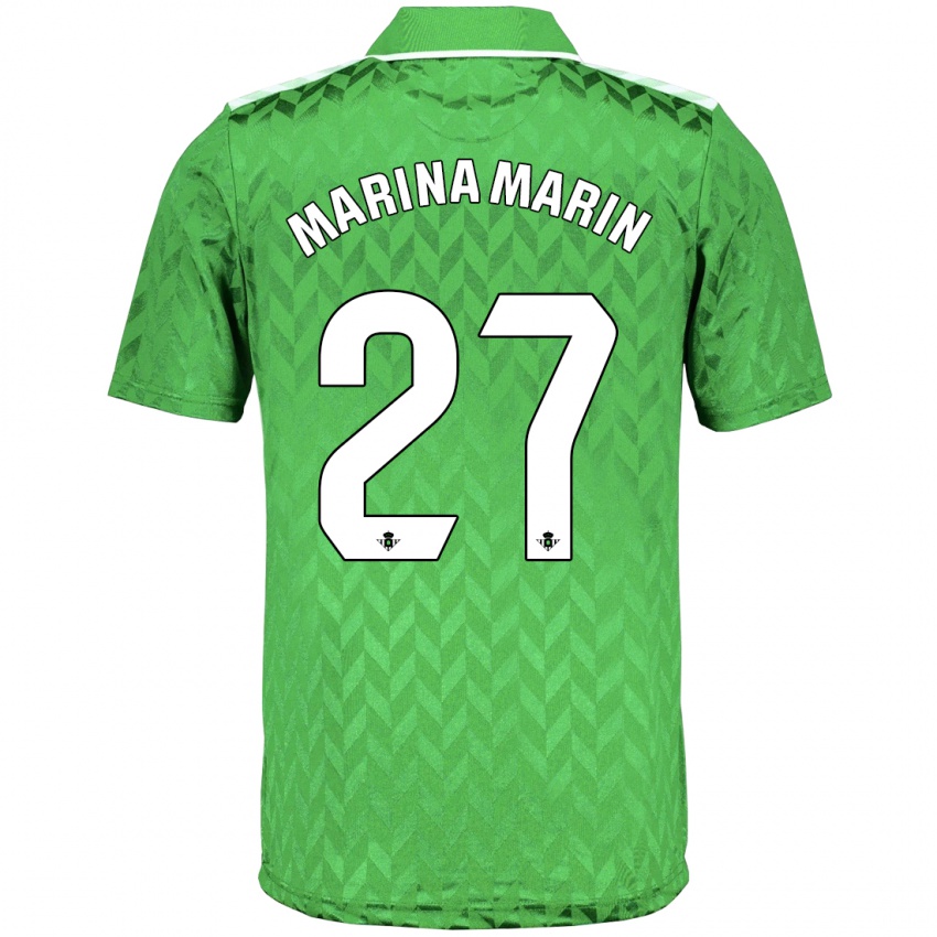 Criança Camisola Marina Marín #27 Verde Alternativa 2023/24 Camisa Brasil