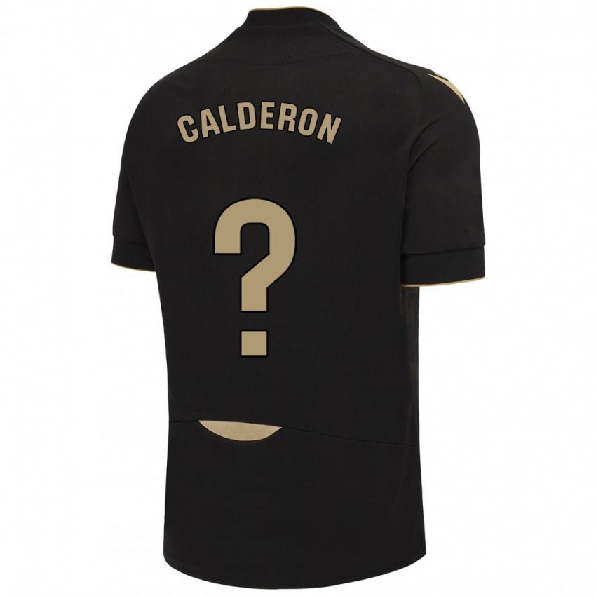 Criança Camisola Martín Calderón #0 Preto Alternativa 2023/24 Camisa Brasil