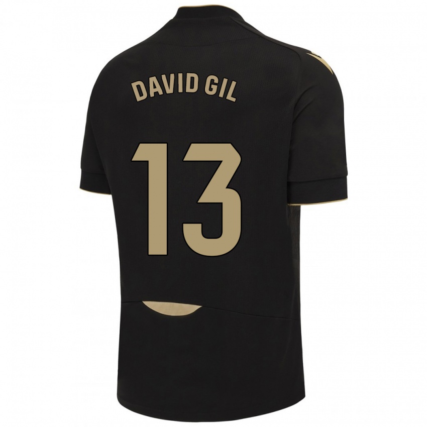 Criança Camisola David Gil #13 Preto Alternativa 2023/24 Camisa Brasil