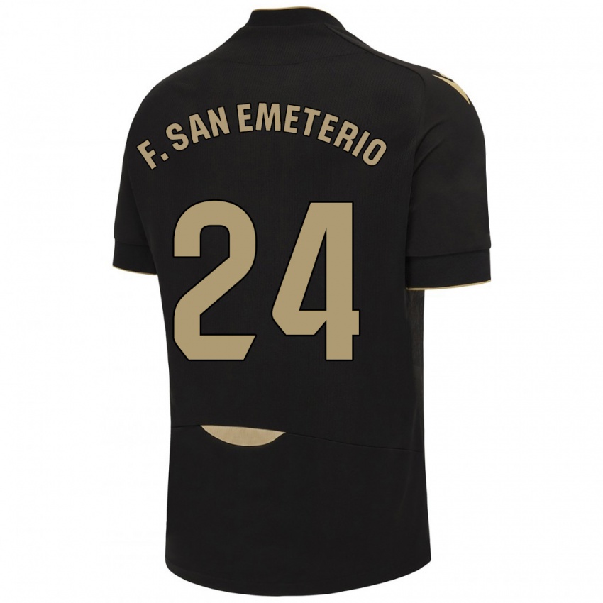 Criança Camisola Fede San Emeterio #24 Preto Alternativa 2023/24 Camisa Brasil