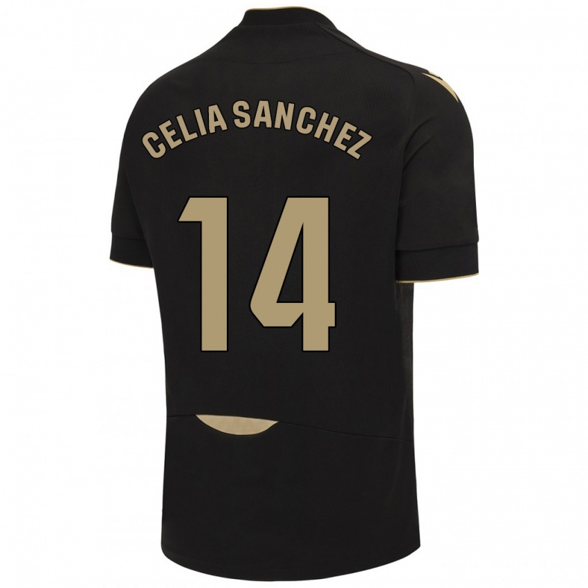 Criança Camisola Celia Sánchez García #14 Preto Alternativa 2023/24 Camisa Brasil