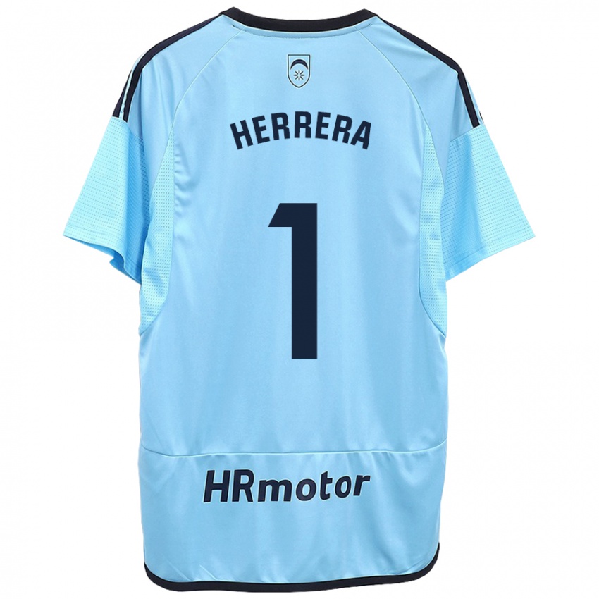 Criança Camisola Sergio Herrera #1 Azul Alternativa 2023/24 Camisa Brasil