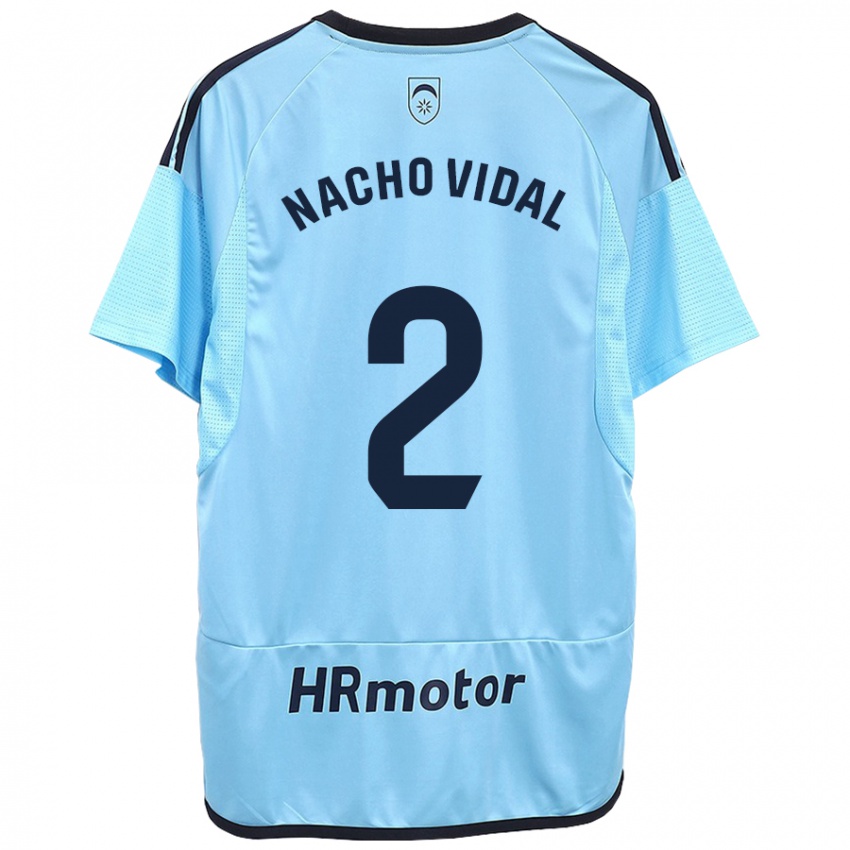 Criança Camisola Nacho Vidal #2 Azul Alternativa 2023/24 Camisa Brasil