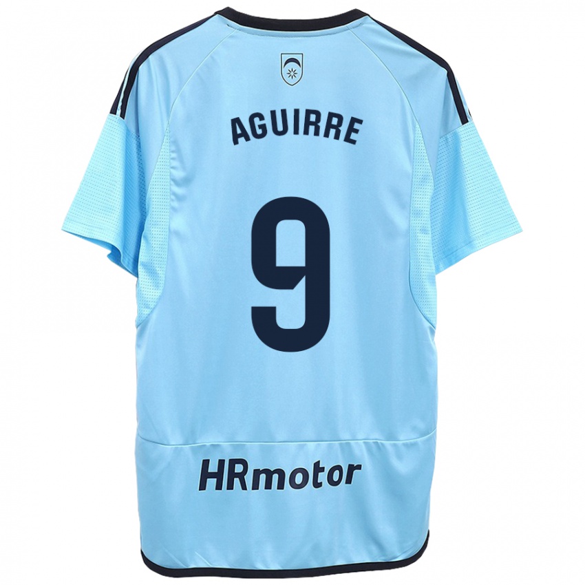 Criança Camisola Jorge Aguirre #9 Azul Alternativa 2023/24 Camisa Brasil