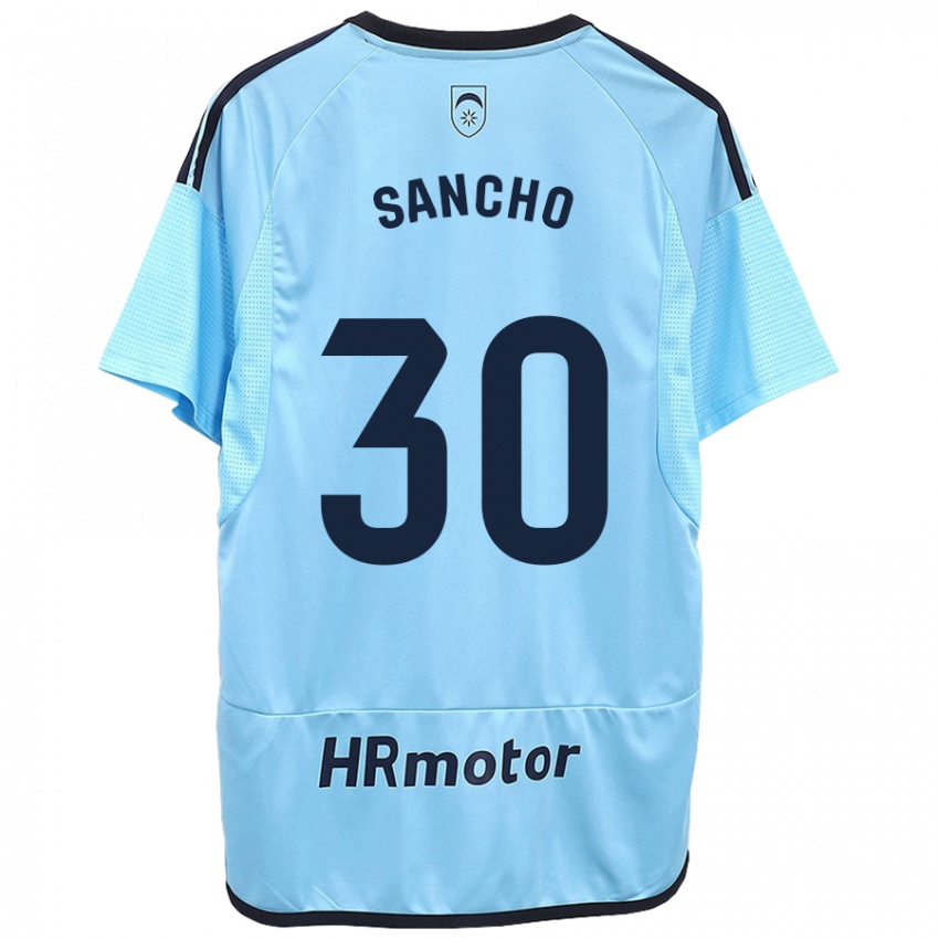 Criança Camisola Dani Sancho #30 Azul Alternativa 2023/24 Camisa Brasil