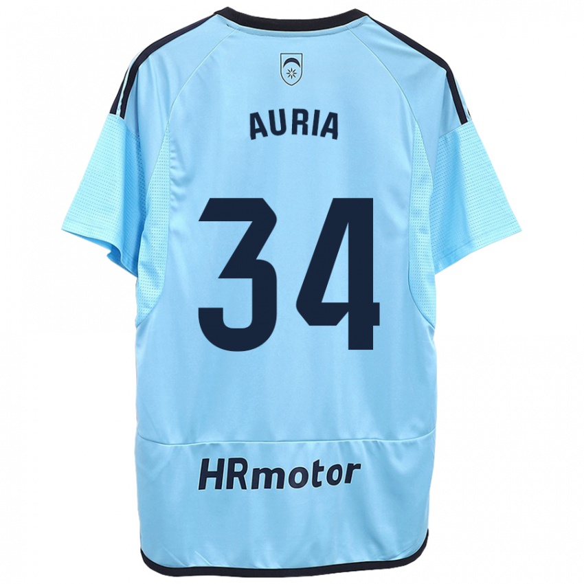 Criança Camisola Miguel Auria #34 Azul Alternativa 2023/24 Camisa Brasil