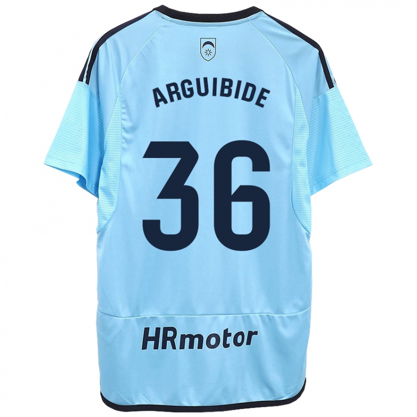 Criança Camisola Iñigo Arguibide #36 Azul Alternativa 2023/24 Camisa Brasil