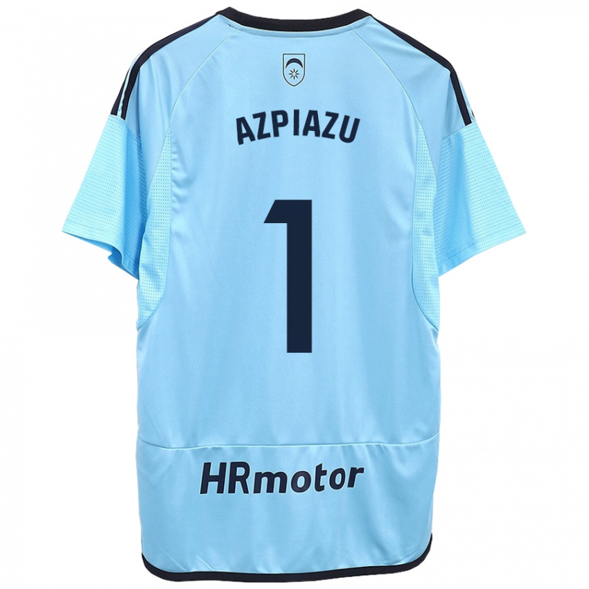 Criança Camisola Nahia Azpiazu Moreno #1 Azul Alternativa 2023/24 Camisa Brasil