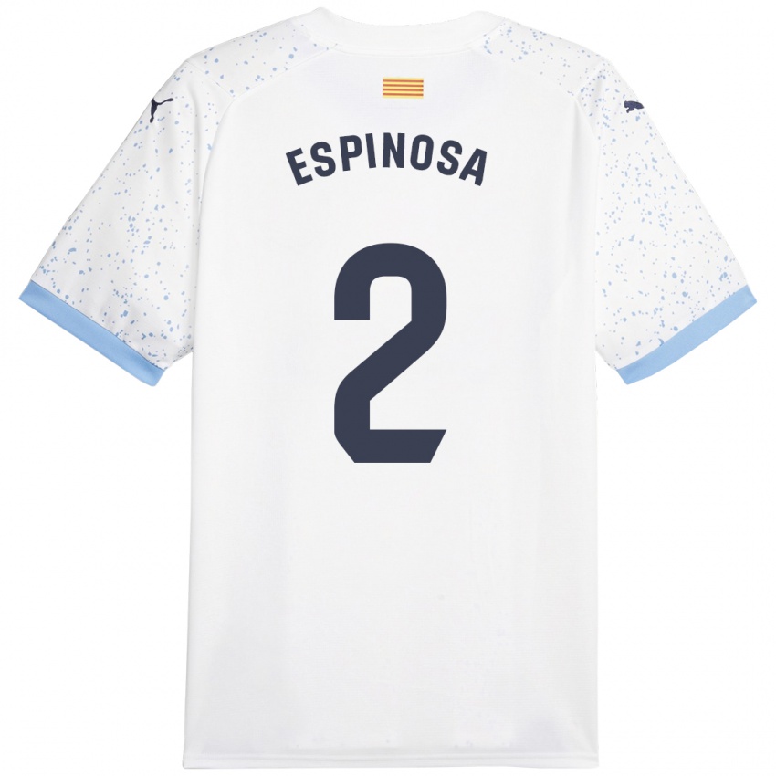 Criança Camisola Bernardo Espinosa #2 Branco Alternativa 2023/24 Camisa Brasil