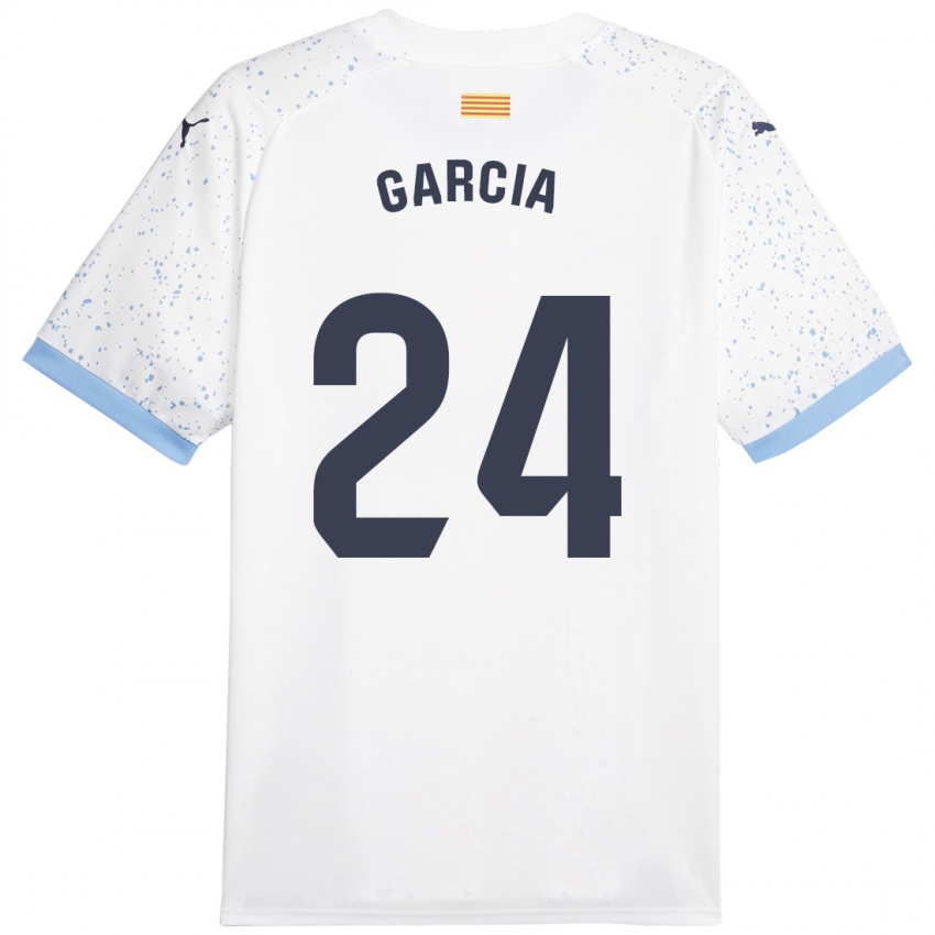 Criança Camisola Borja García #24 Branco Alternativa 2023/24 Camisa Brasil