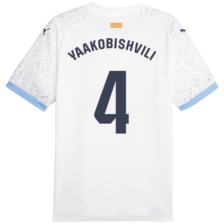 Criança Camisola Antal Yaakobishvili #4 Branco Alternativa 2023/24 Camisa Brasil