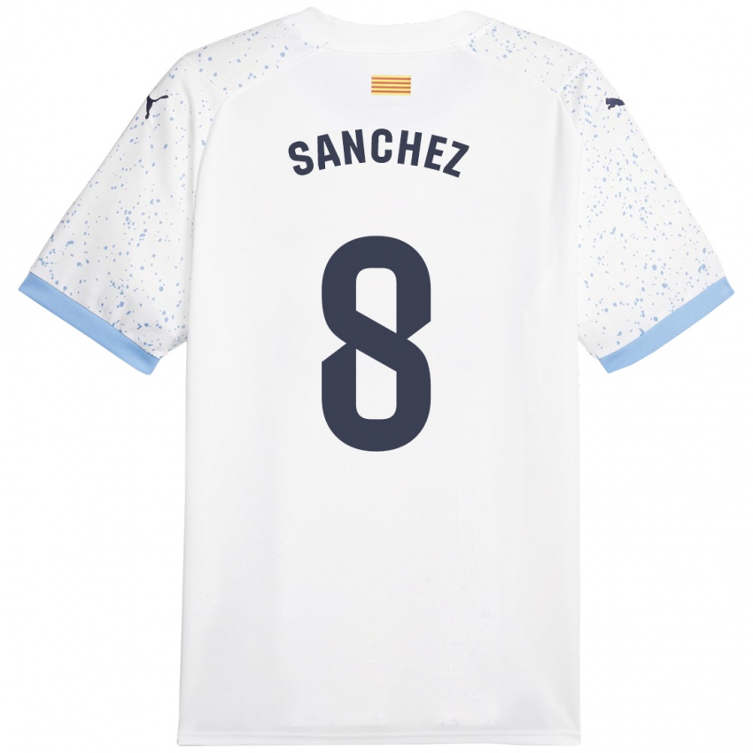 Criança Camisola Miguel Ángel Sánchez #8 Branco Alternativa 2023/24 Camisa Brasil