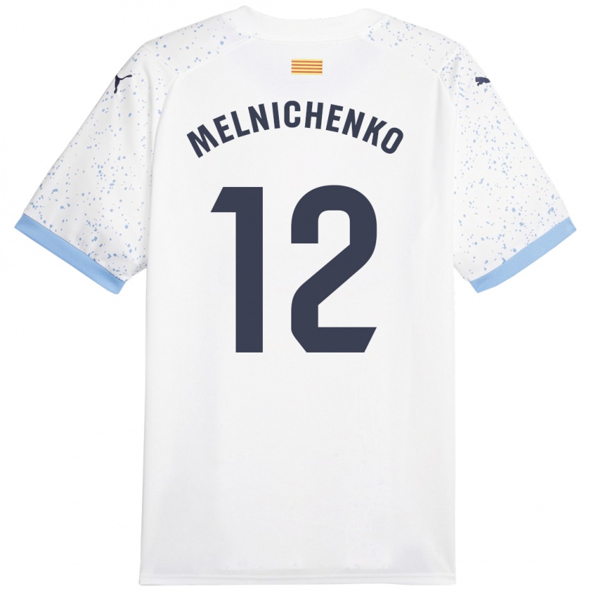 Criança Camisola Dmytro Melnichenko #12 Branco Alternativa 2023/24 Camisa Brasil