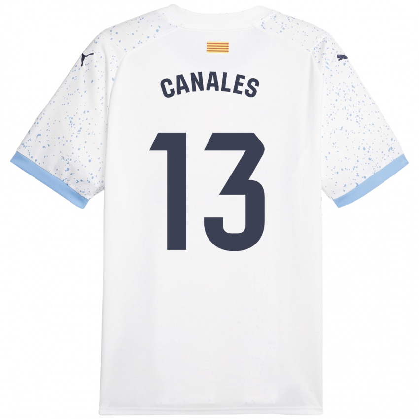 Criança Camisola Juanvi Canales #13 Branco Alternativa 2023/24 Camisa Brasil