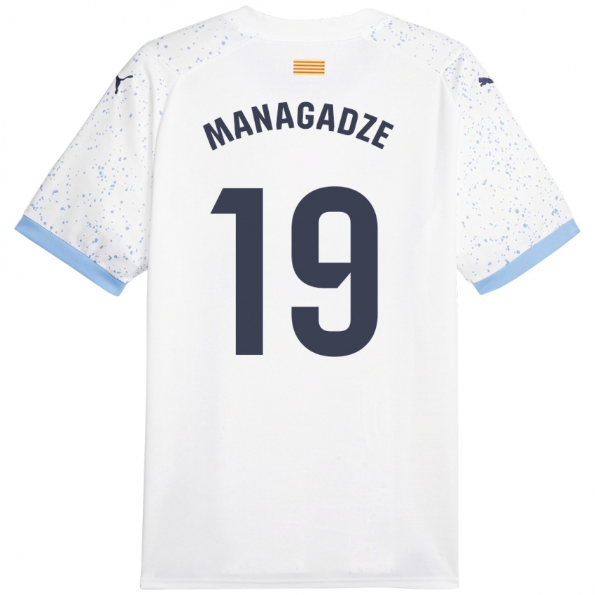 Criança Camisola Luka Managadze #19 Branco Alternativa 2023/24 Camisa Brasil