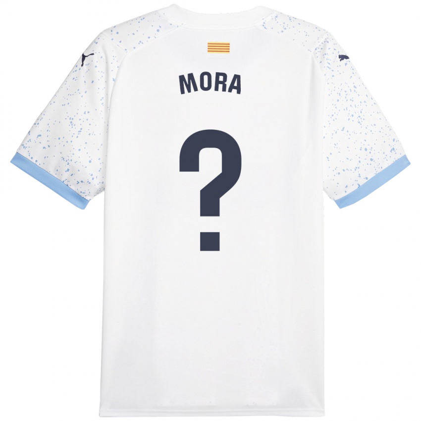 Criança Camisola Adrià Mora #0 Branco Alternativa 2023/24 Camisa Brasil