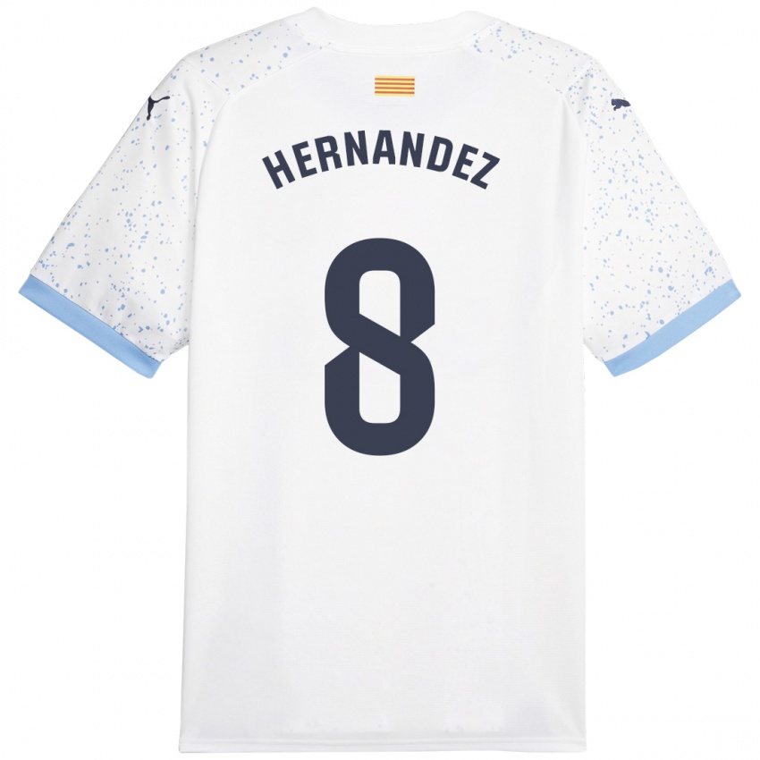 Criança Camisola Sofia Hernández #8 Branco Alternativa 2023/24 Camisa Brasil