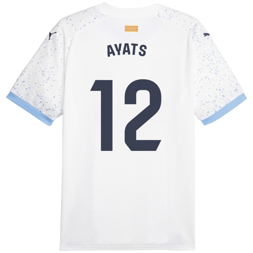 Criança Camisola Mònica Ayats #12 Branco Alternativa 2023/24 Camisa Brasil